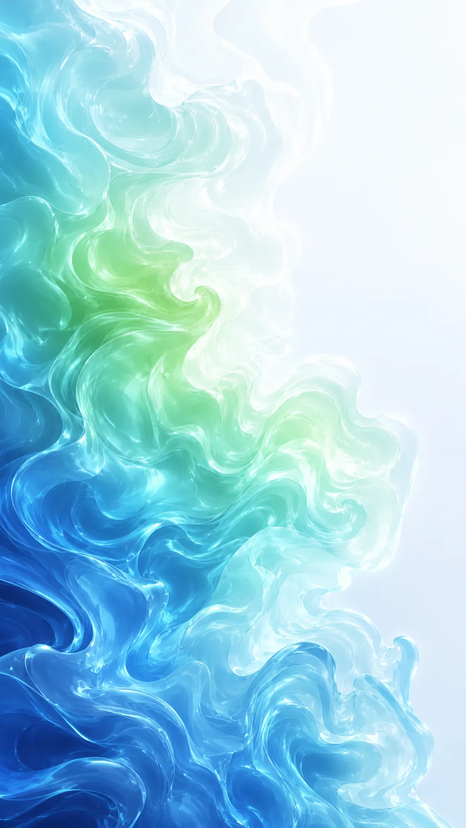 Abstract blue and green water swirl